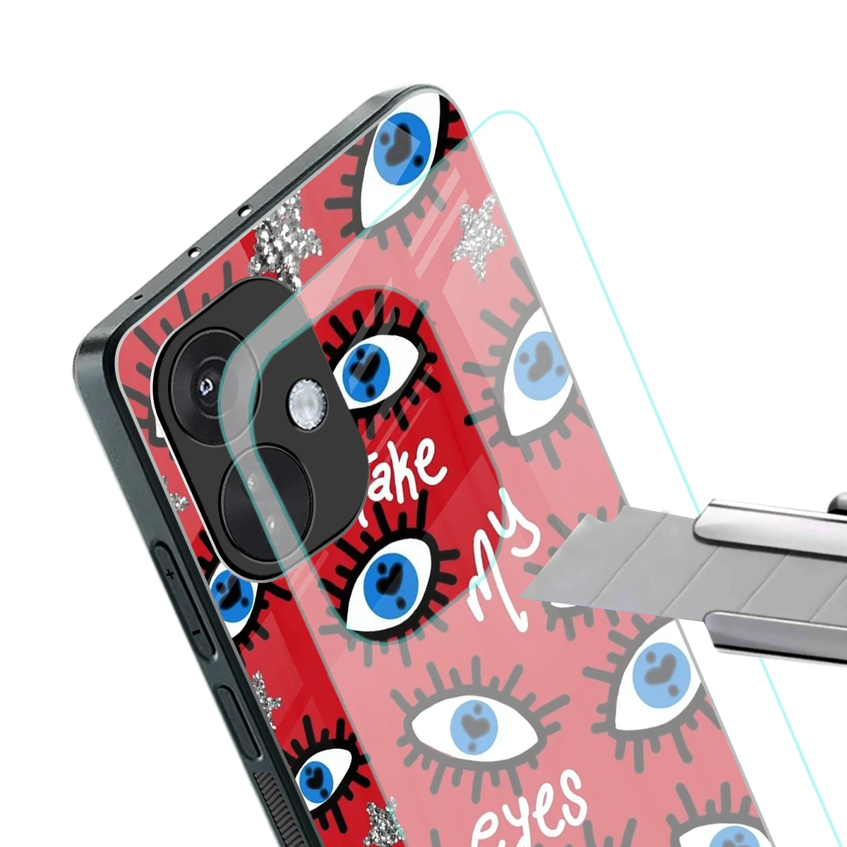 Eyes On You stylish phone case for oneplus nord ce 3 | glossy glass and slim fit