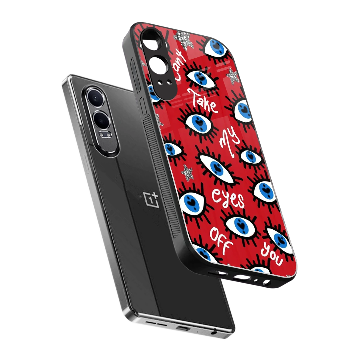 Eyes On You sleek oneplus nord ce 4 lite cover with tempered glass back and TPU edges