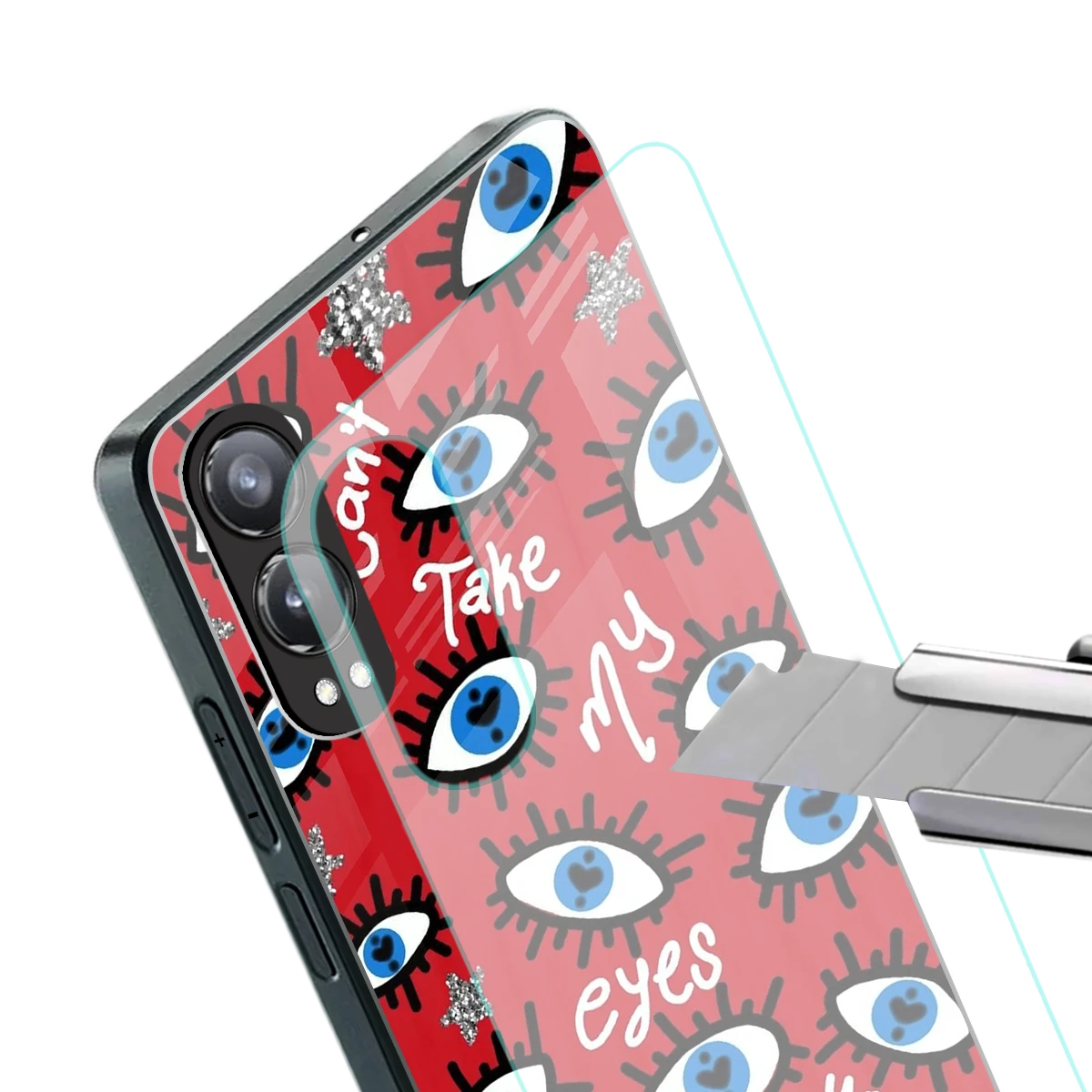 Eyes On You stylish phone case for oneplus nord ce 4 lite | glossy glass and slim fit