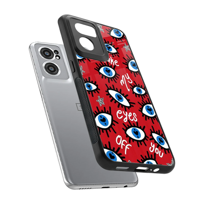 Eyes On You sleek oneplus nord ce 2 cover with tempered glass back and TPU edges