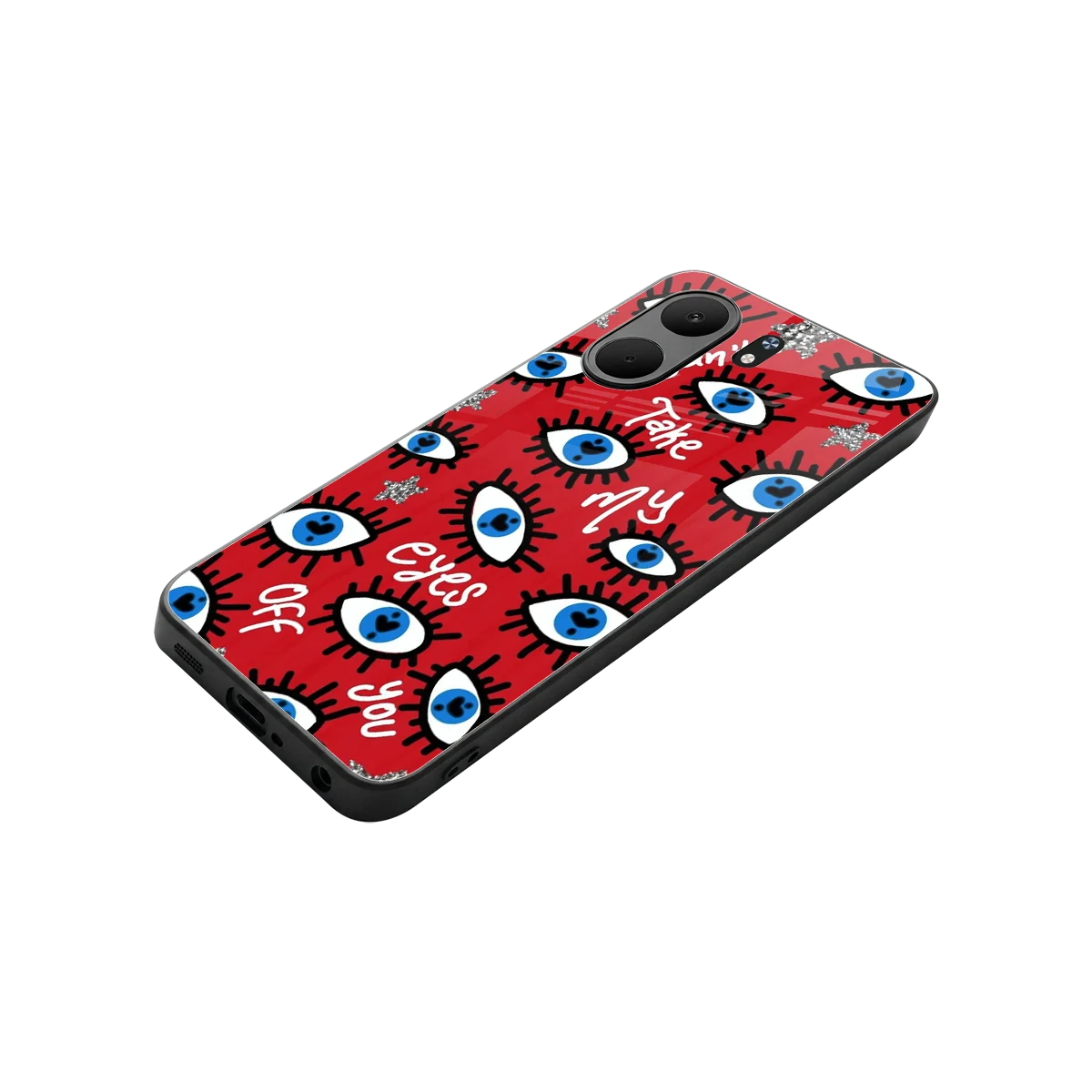 Eyes On You stylish phone case for oppo a5x 5g | glossy glass and slim fit