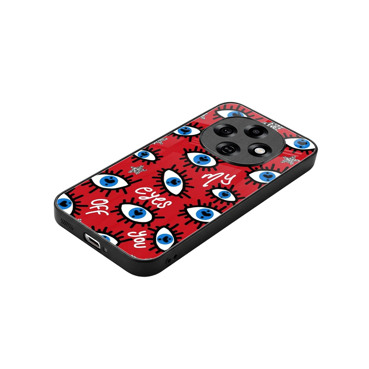 Eyes On You stylish phone case for oppo f31 pro 5g | glossy glass and slim fit