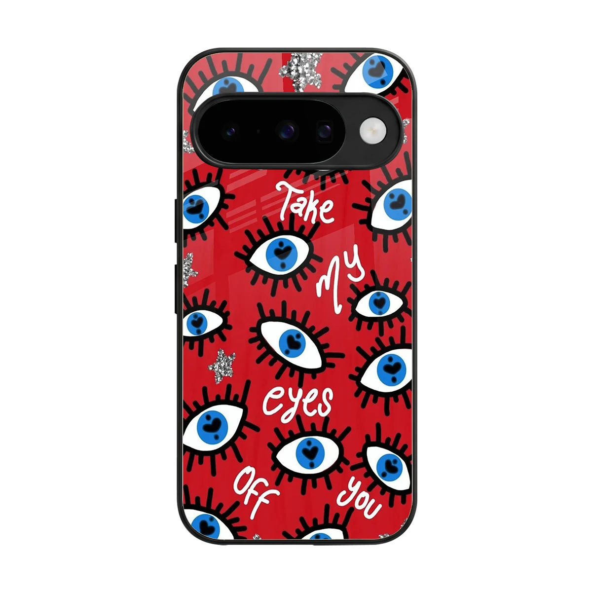 Eyes On You back phone cover | glass case for google pixel 10