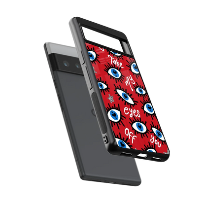Eyes On You sleek google pixel 6 pro cover with tempered glass back and TPU edges