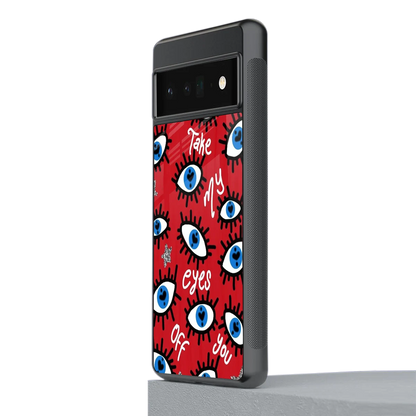 Eyes On You stylish phone case for google pixel 6 pro | glossy glass and slim fit