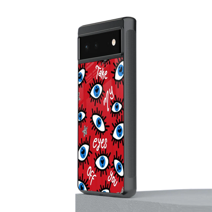 Eyes On You stylish phone case for google pixel 6a | glossy glass and slim fit