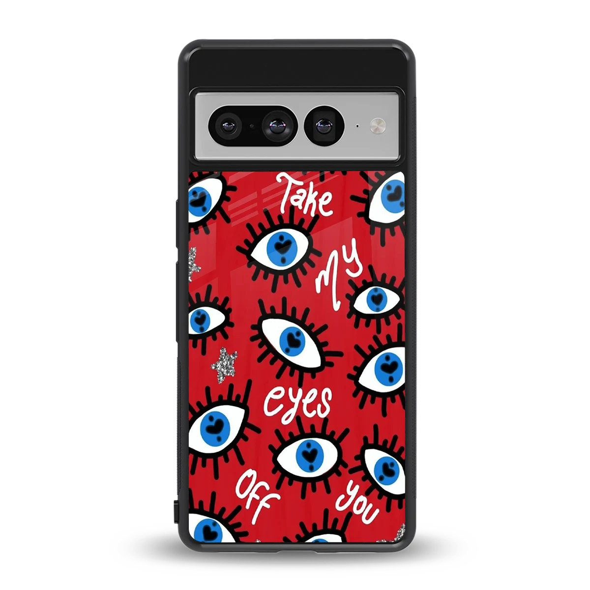 Eyes On You back phone cover | glass case for google pixel 7 pro