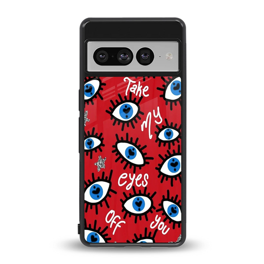 Eyes On You back phone cover | glass case for google pixel 7 pro