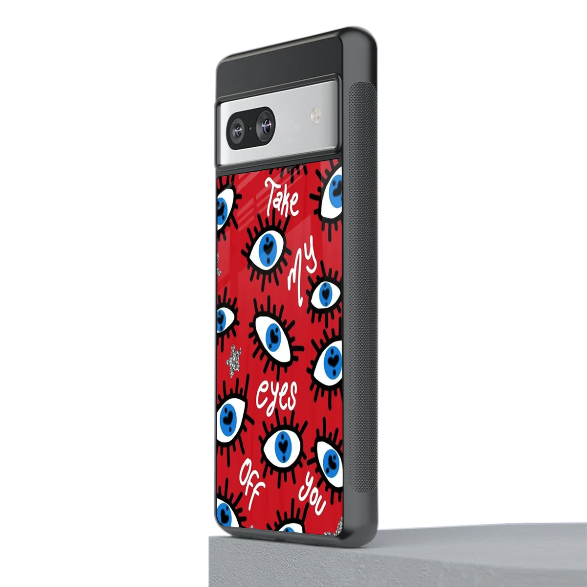 Eyes On You stylish phone case for google pixel 7a | glossy glass and slim fit