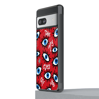 Eyes On You stylish phone case for google pixel 7 | glossy glass and slim fit