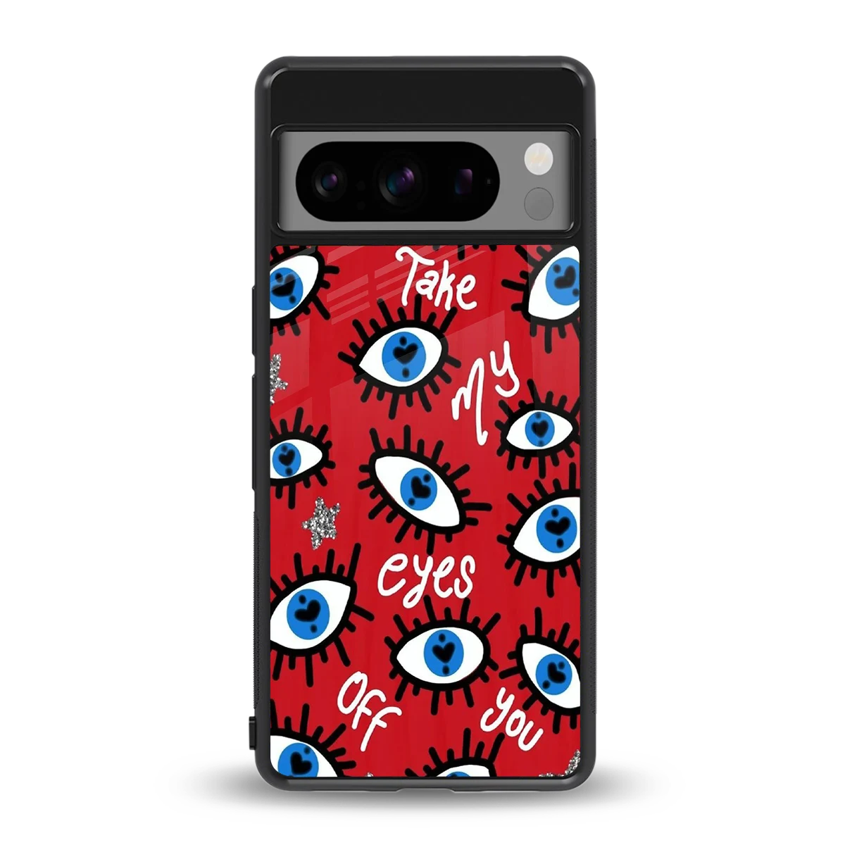 Eyes On You back phone cover | glass case for google pixel 8 pro