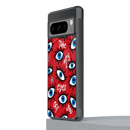 Eyes On You stylish phone case for google pixel 8 pro | glossy glass and slim fit