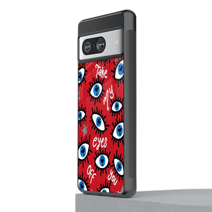 Eyes On You stylish phone case for google pixel 8 | glossy glass and slim fit