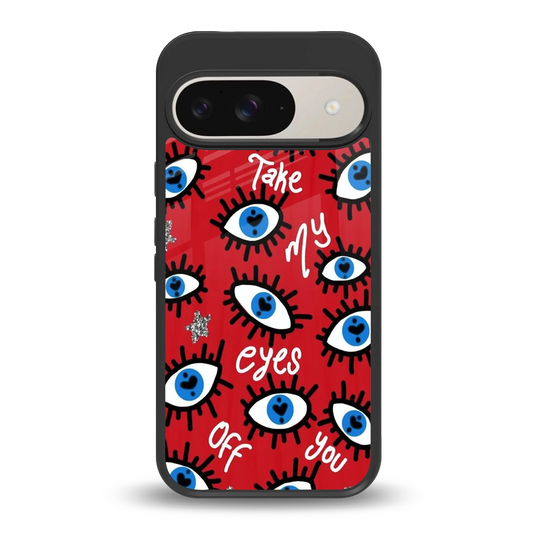Eyes On You back phone cover | glass case for google pixel 9