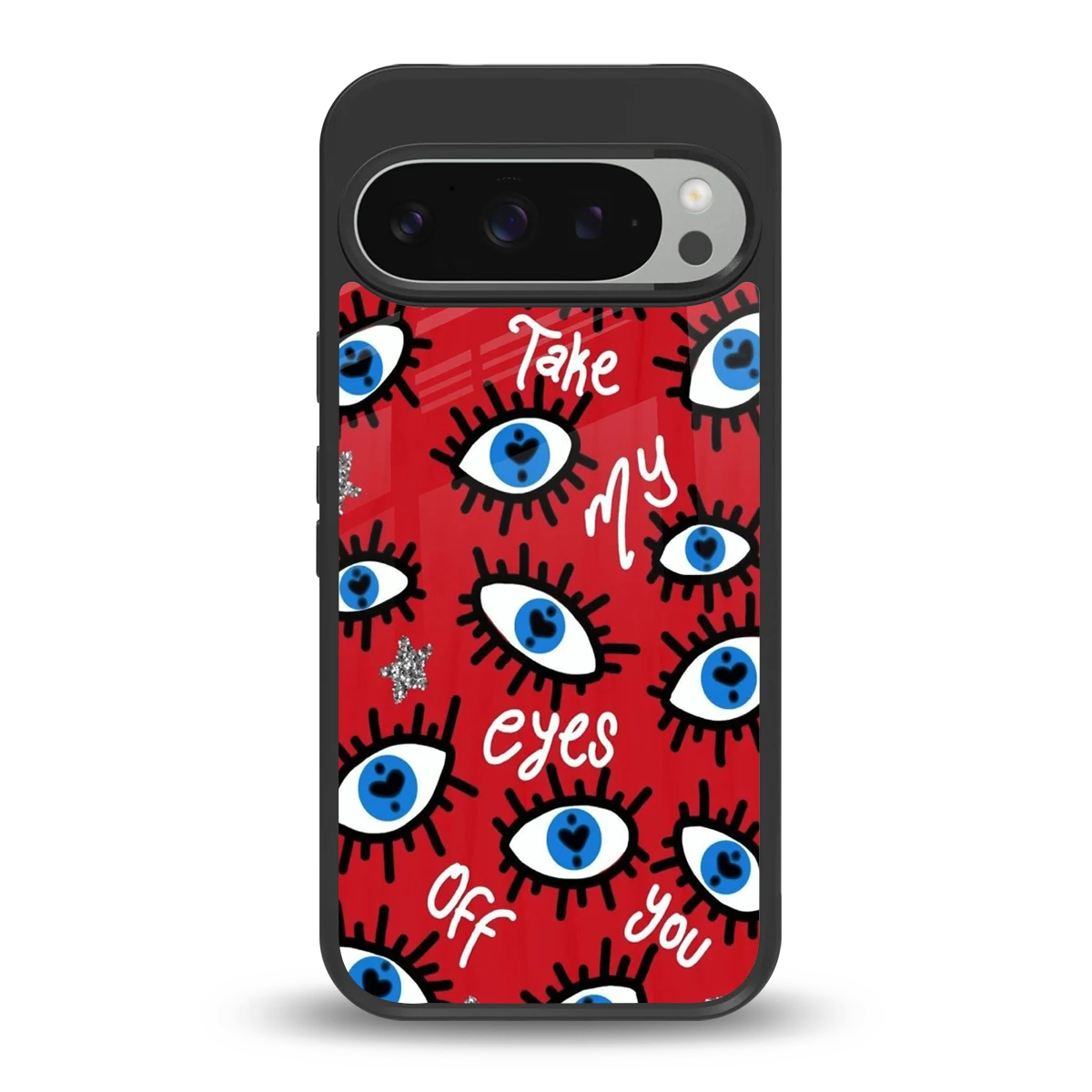 Eyes On You back phone cover | glass case for google pixel 9 pro xl