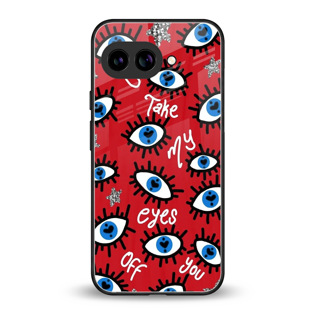 Eyes On You back phone cover | glass case for google pixel 9a