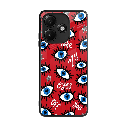 Eyes On You back phone cover | glass case for redmi 12 5g