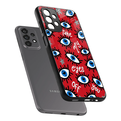 Eyes On You sleek samsung galaxy a23 cover with tempered glass back and TPU edges