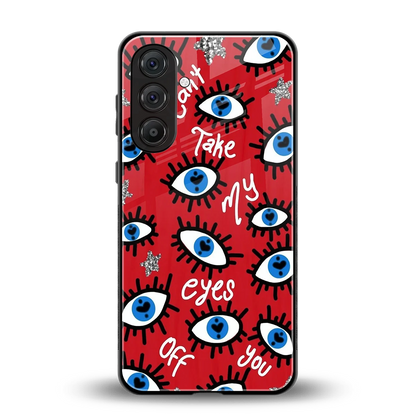 Eyes On You back phone cover | glass case for samsung galaxy a55 5g