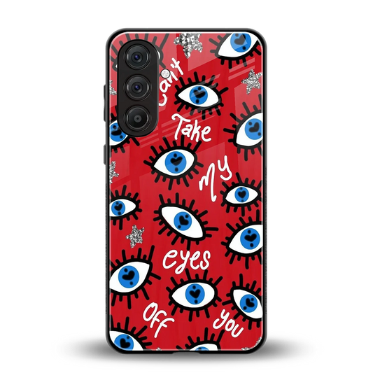 Eyes On You back phone cover | glass case for samsung galaxy m36 5g