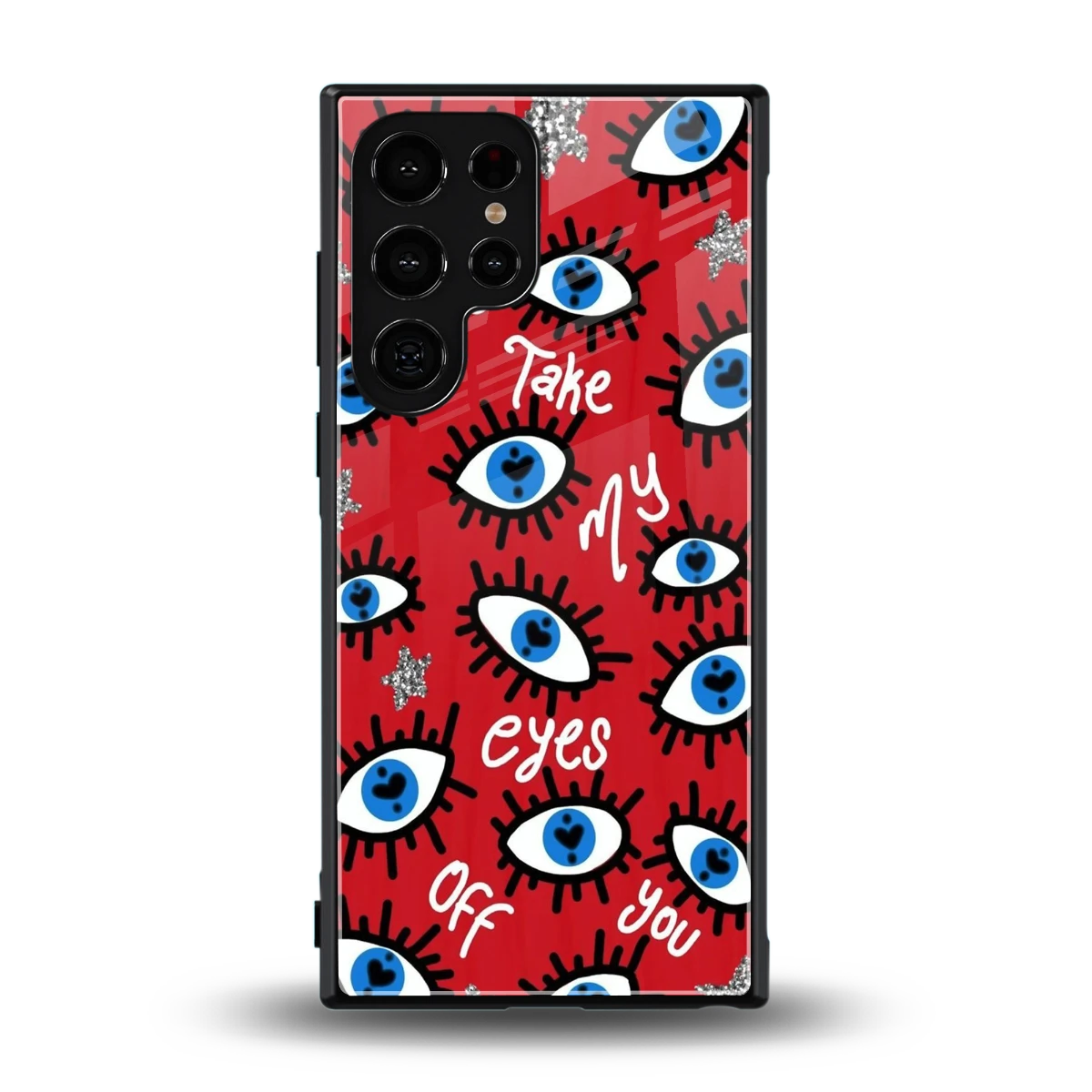 Eyes On You back phone cover | glass case for samsung galaxy s24 ultra