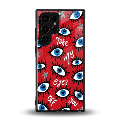 Eyes On You back phone cover | glass case for samsung galaxy s24 ultra