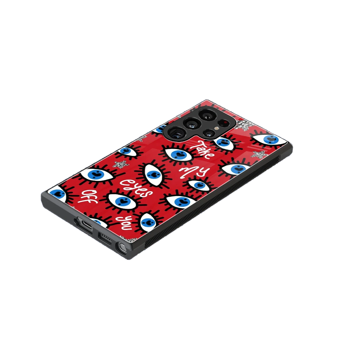 Eyes On You stylish phone case for samsung galaxy s24 ultra | glossy glass and slim fit