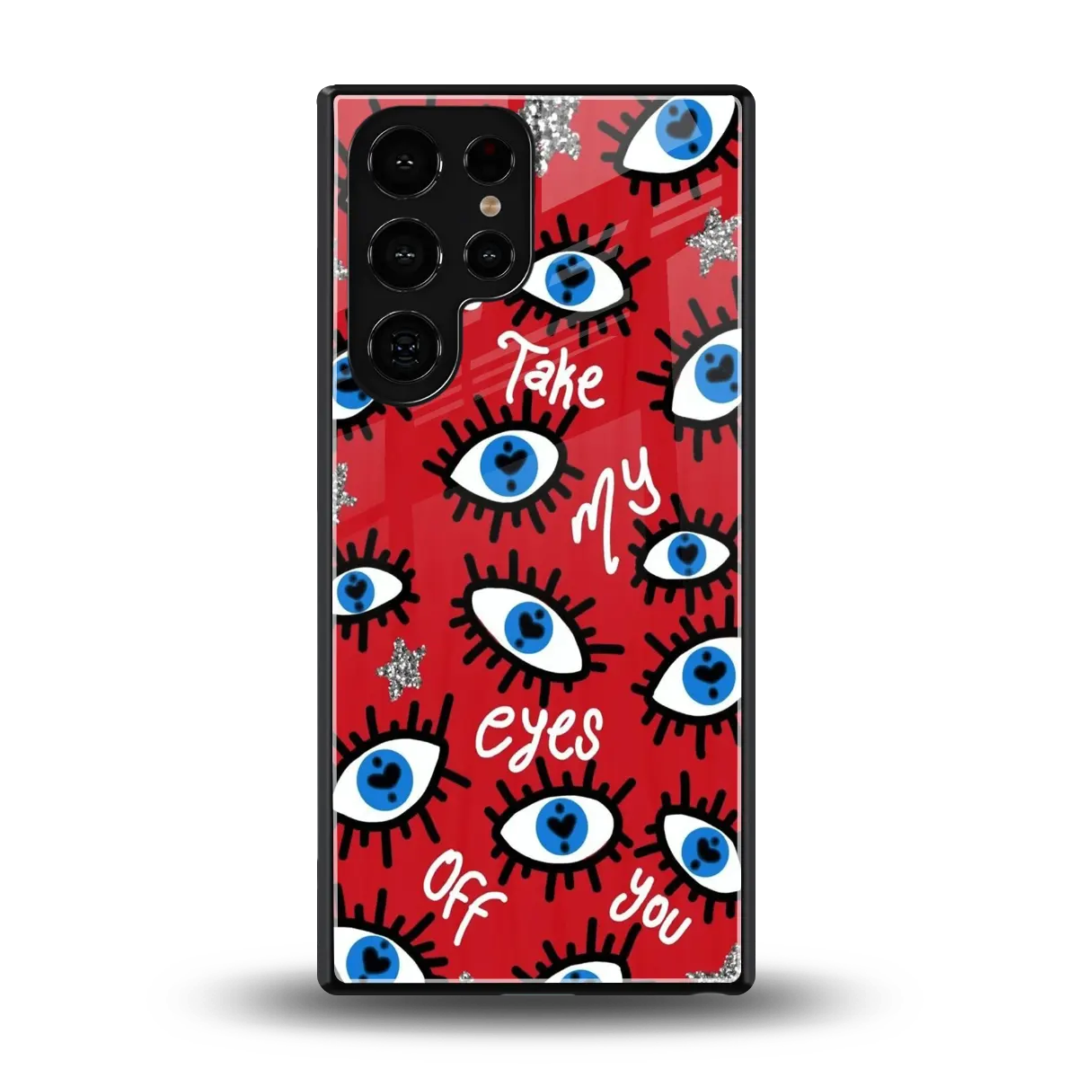 Eyes On You back phone cover | glass case for samsung galaxy s25 ultra
