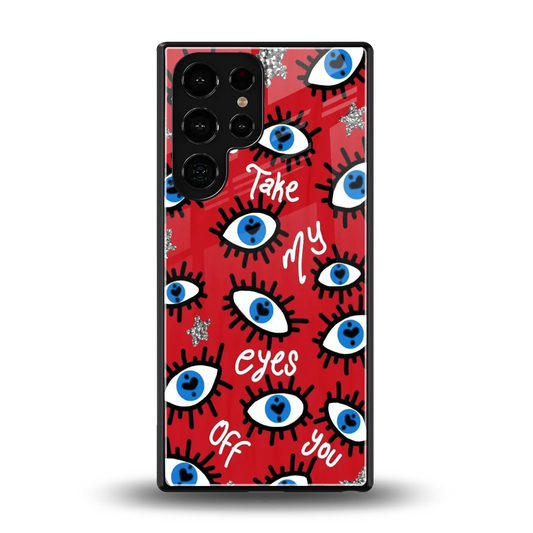 Eyes On You back phone cover | glass case for samsung galaxy s25 ultra