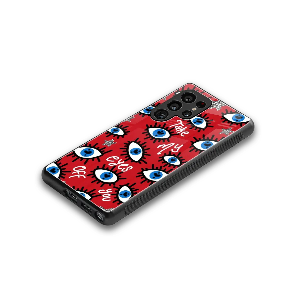 Eyes On You stylish phone case for samsung galaxy s25 ultra | glossy glass and slim fit