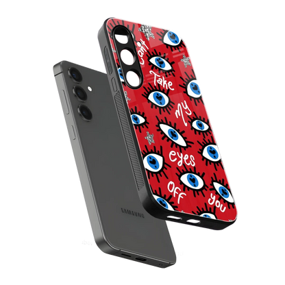 Eyes On You sleek samsung galaxy s24 cover with tempered glass back and TPU edges