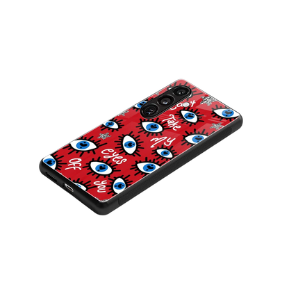 Eyes On You stylish phone case for samsung galaxy s24 fe | glossy glass and slim fit