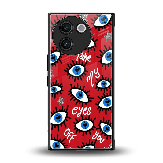 Eyes On You back phone cover | glass case for vivo v30e