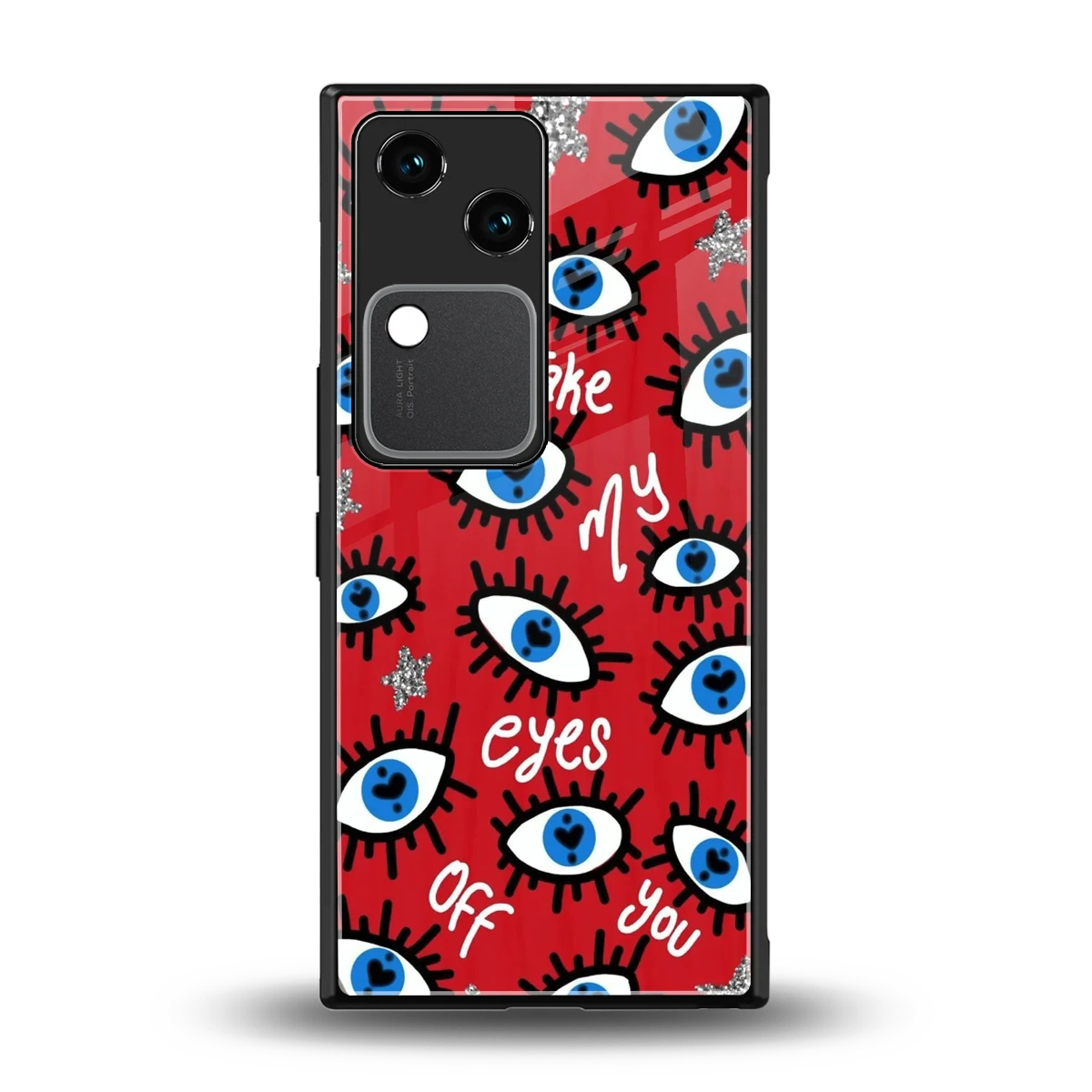 Eyes On You back phone cover | glass case for vivo v30