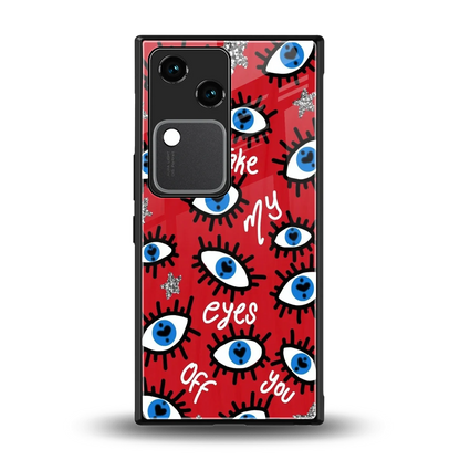 Eyes On You back phone cover | glass case for vivo v30