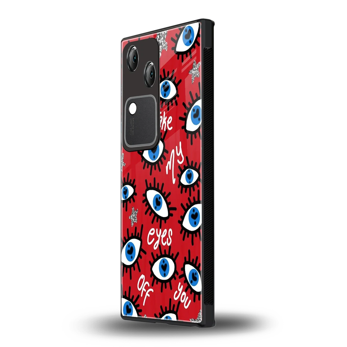 Eyes On You vivo v30 mobile cover | shockproof glass phone case