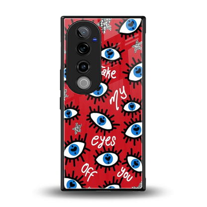 Eyes On You back phone cover | glass case for vivo v40 pro