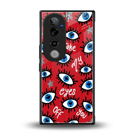 Eyes On You back phone cover | glass case for vivo v40 pro