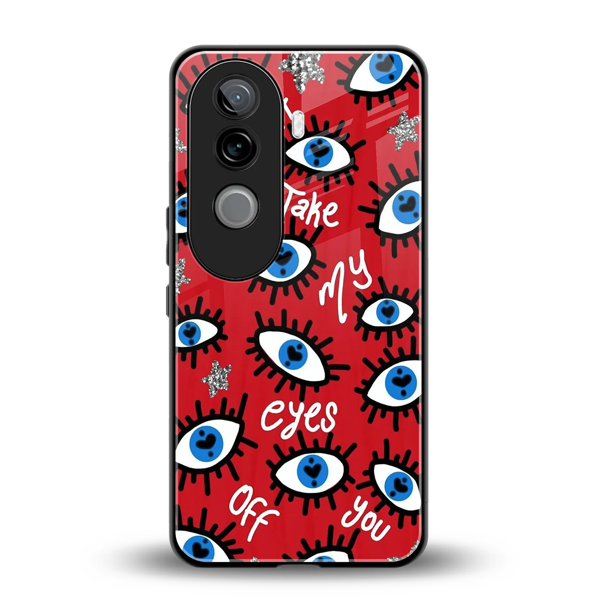 Eyes On You back phone cover | glass case for vivo v40e