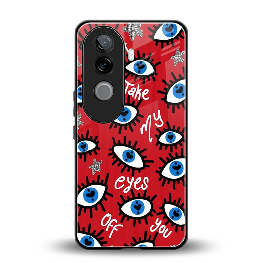 Eyes On You back phone cover | glass case for vivo v40e