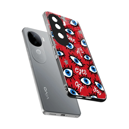 Eyes On You sleek vivo v40e cover with tempered glass back and TPU edges