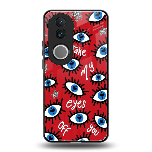 Eyes On You back phone cover | glass case for vivo v50