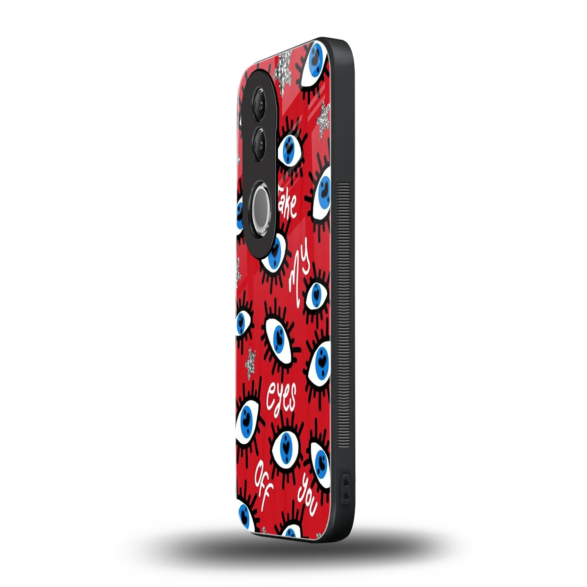 Eyes On You vivo v50 mobile cover | shockproof glass phone case