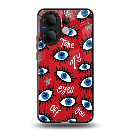 Eyes On You back phone cover | glass case for vivo v60