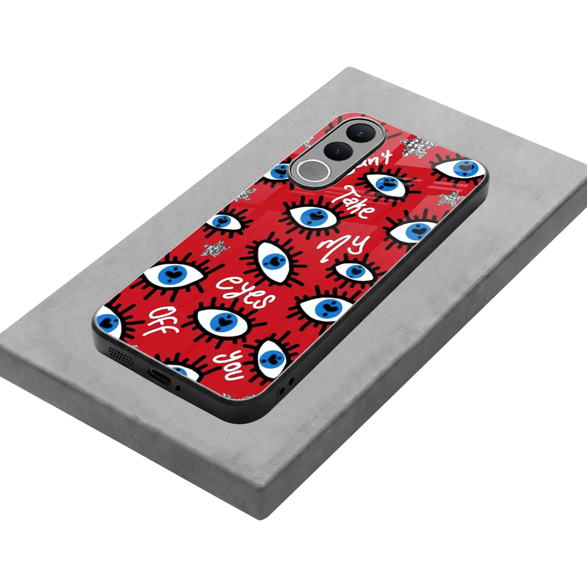 Eyes On You stylish phone case for vivo v70 fe | glossy glass and slim fit