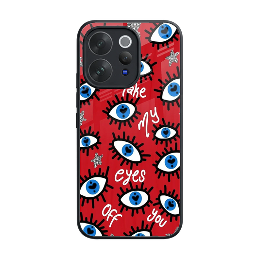 Eyes On You back phone cover | glass case for vivo v70