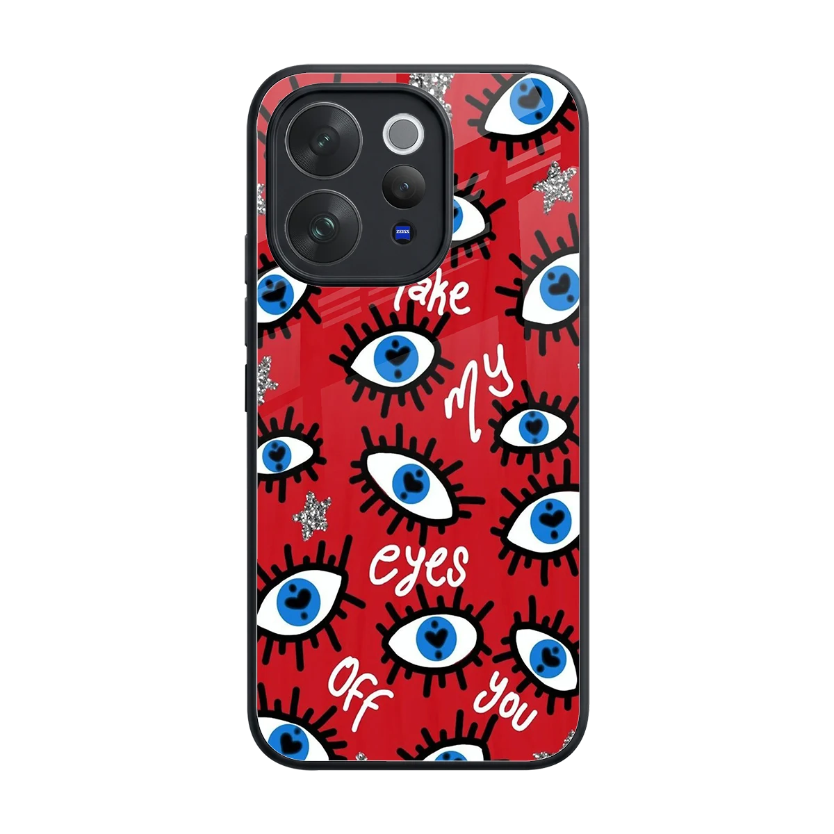 Eyes On You back phone cover | glass case for vivo v70 elite