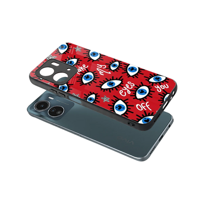 Eyes On You sleek vivo y16 cover with tempered glass back and TPU edges