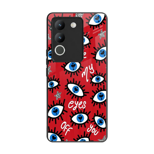 Eyes On You back phone cover | glass case for vivo y200 5g