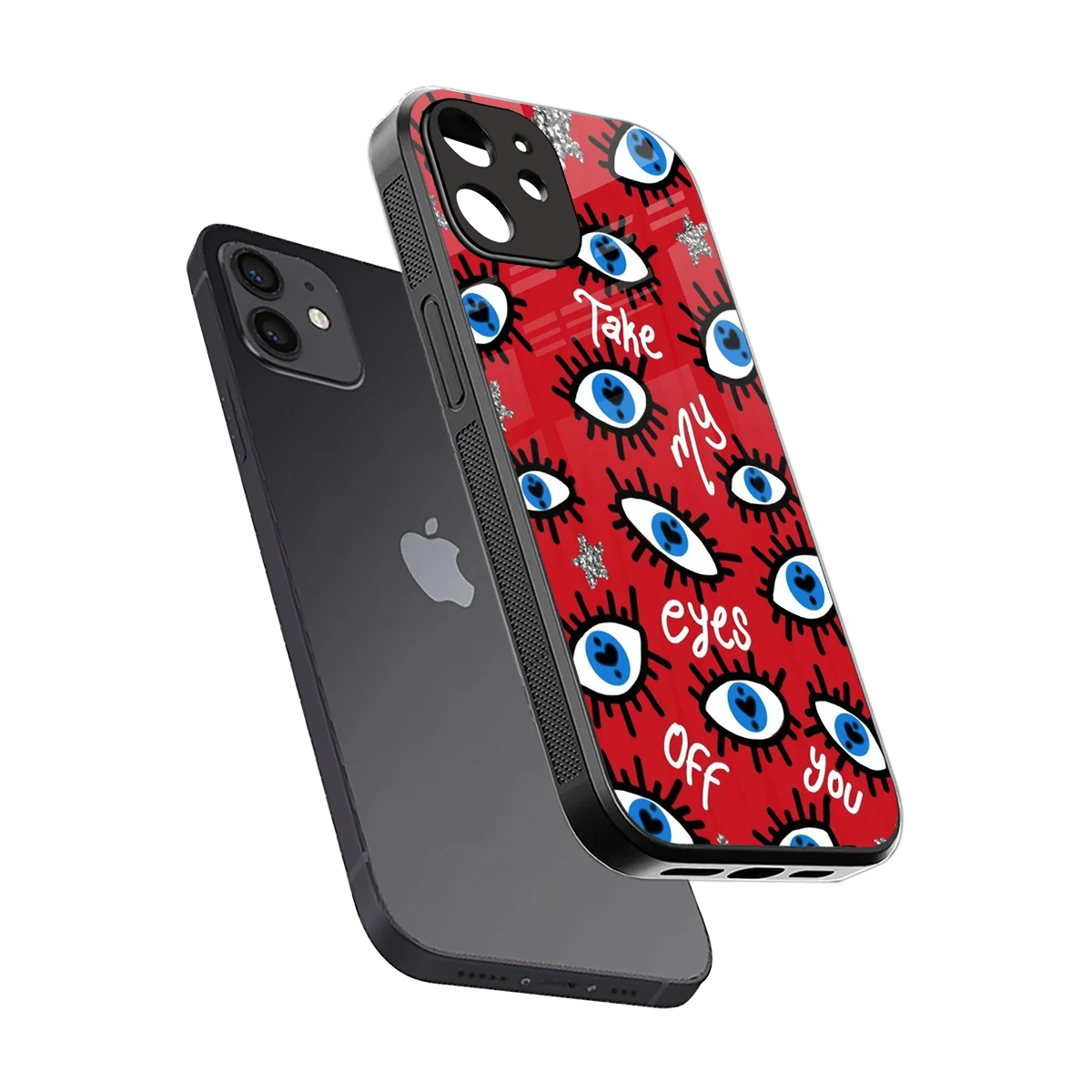 Eyes On You sleek iphone 11 cover with tempered glass back and TPU edges